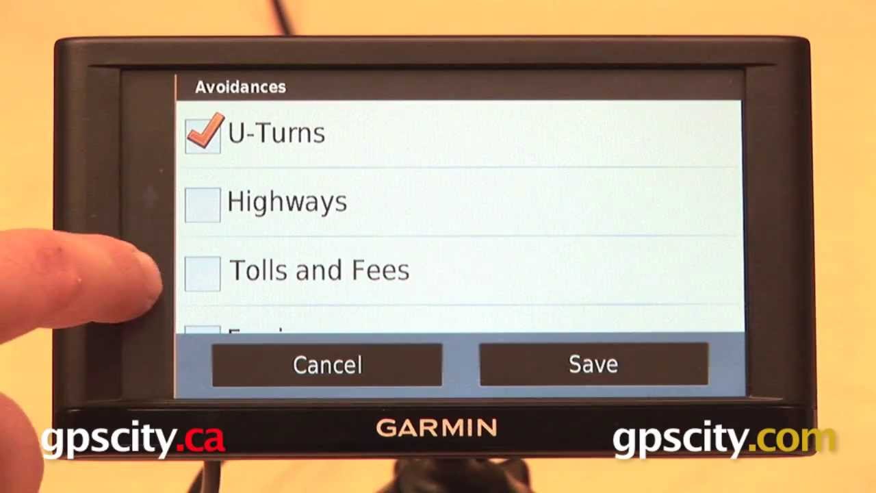 Garmin nuvi 66LMT: Navigation Settings with GPS City