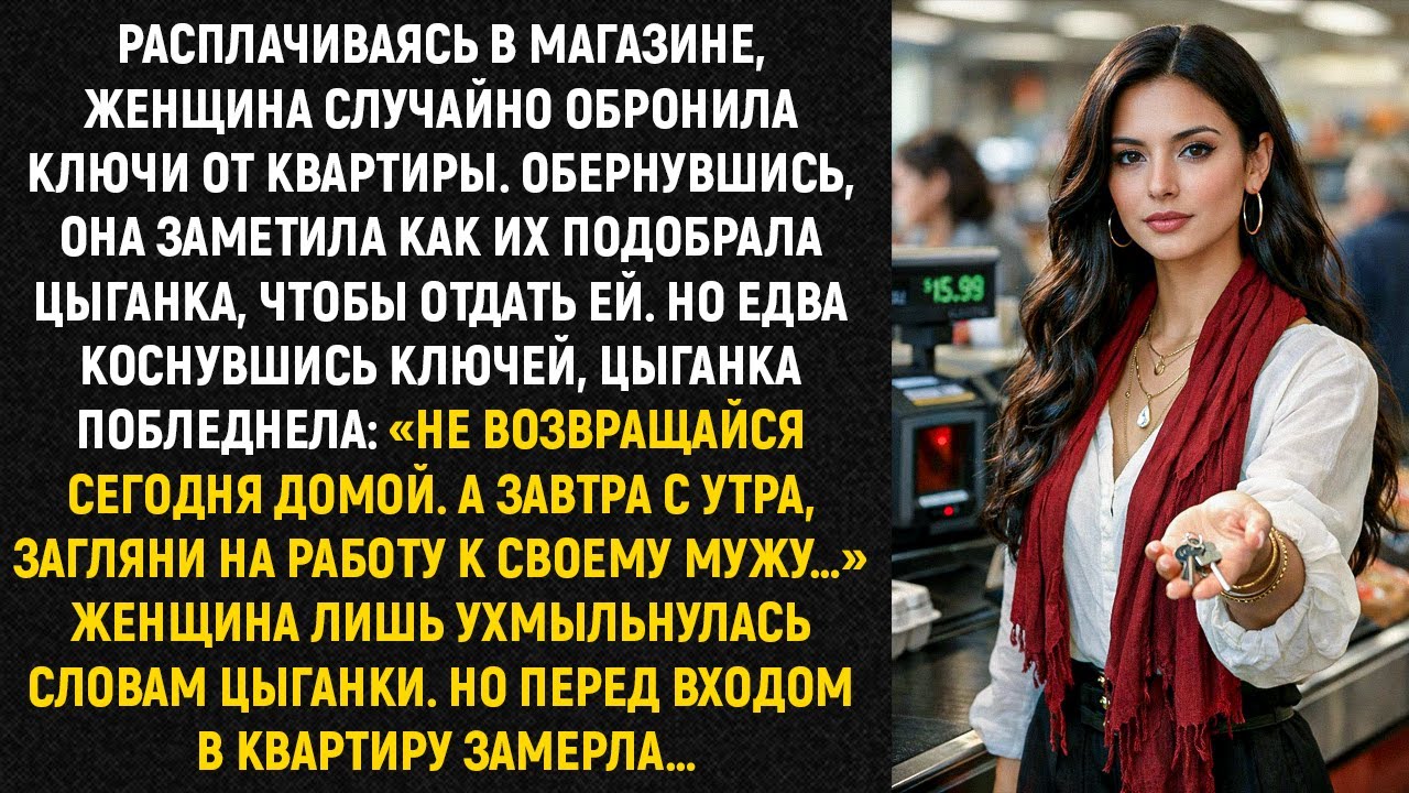 Расплачиваясь в магазине, женщина случайно обронила ключи от квартиры. Обернувшись, она заметила...