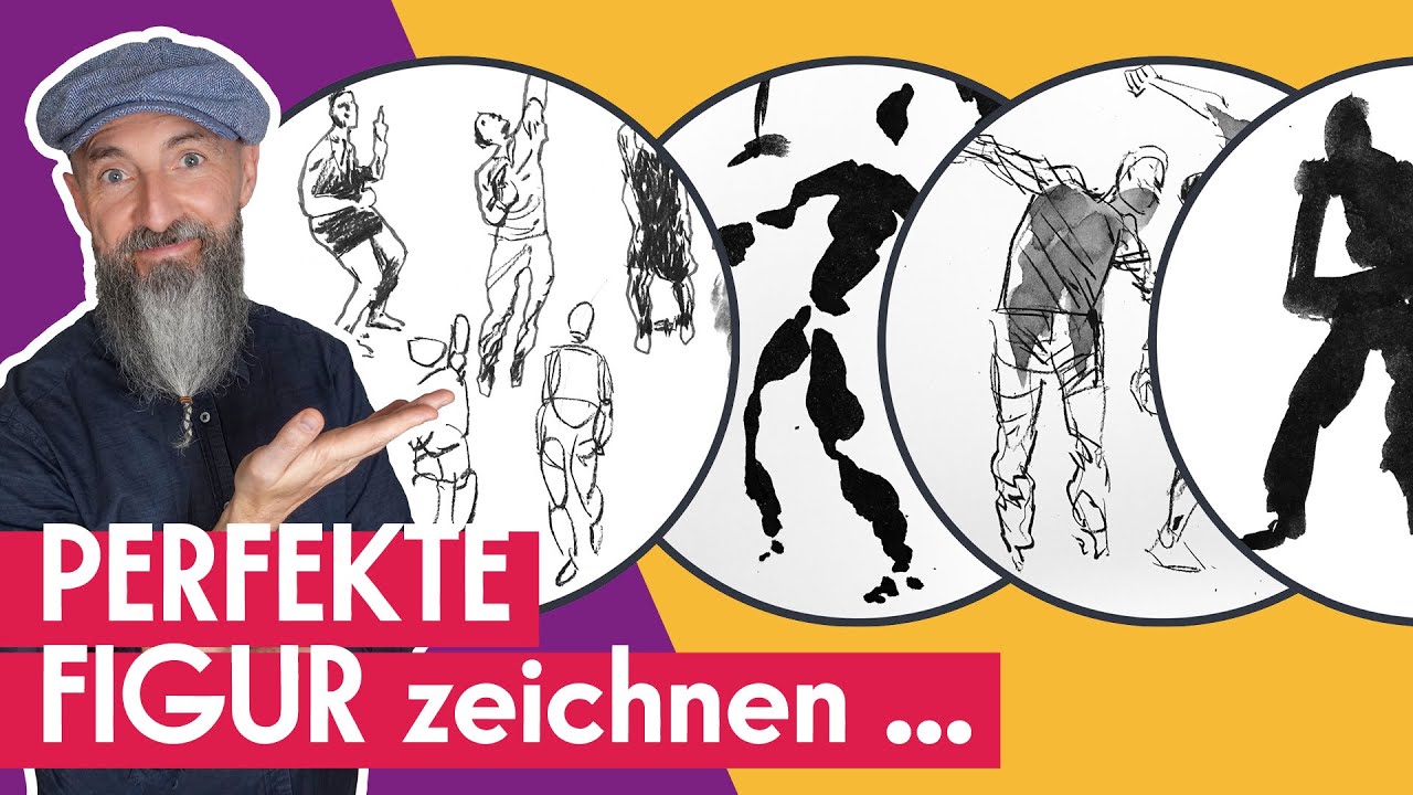 Menschen zeichnen ohne Vorkenntnisse – frei und unbeschwert mit diesen einfachen Methoden.