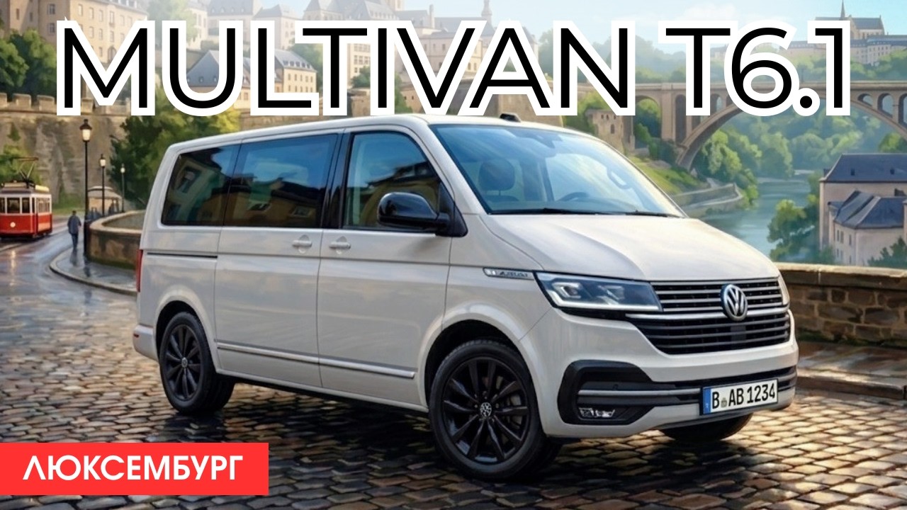 VW Multivan T6.1 - робот-трансформер для бизнеса, семьи и путешествий. Люксембург.