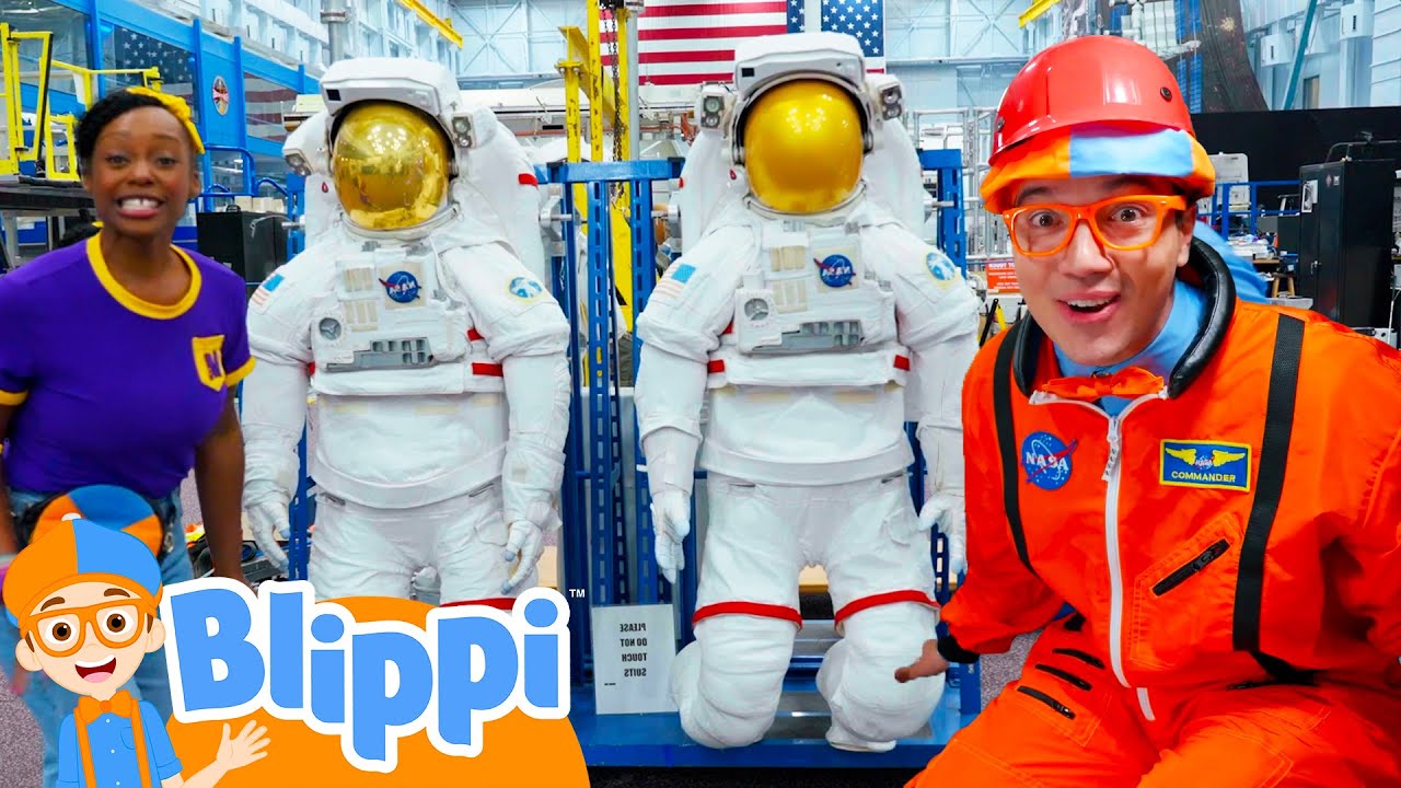 🏁 Blippi and Meekah's Amazing Moon Race! 🚀 | Blippi | Moonbug Kids - Sports and Games For Kids