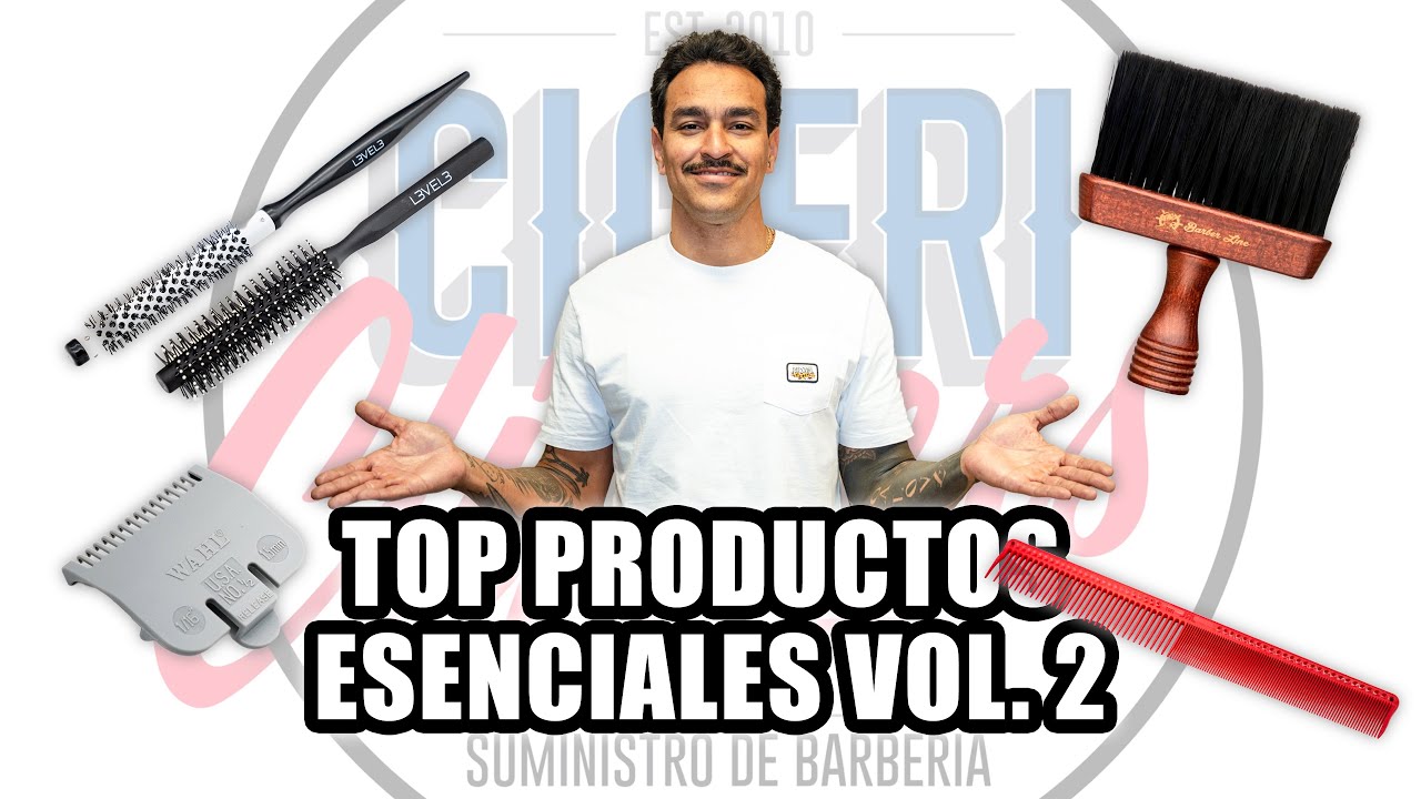 Produtos de barbería que no pueden faltar vol2, peines medios, cepillos, brocha… 
