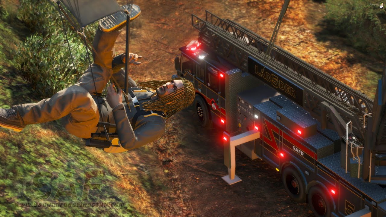 A Mountain Rescue, Saving a Parachuter and a Gift from Young! [FiveM RP] - Twitch Live Stream 3/12