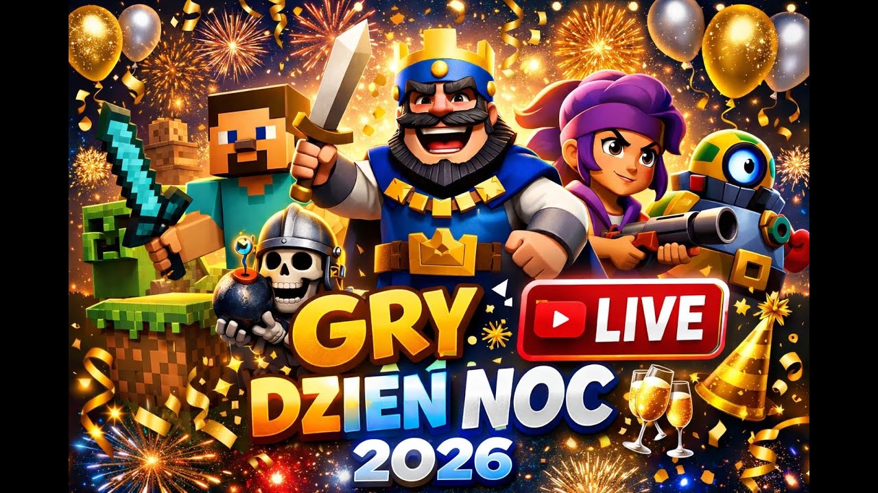 🍾PO SYLWESTRZE WBIAJJ DO MNIE POSIEDZIEC!🍾🥂CLASH ROYALE/ROBLOX/MINECRAFT🥂🎆1ZŁ - 4 MIN🎆🎇WBIJAJ!🎇