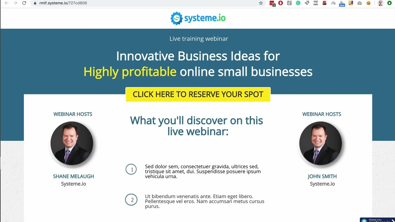 How to Build an Evergreen Webinar Funnel with Systeme.io (TAKES 4 MINUTES)