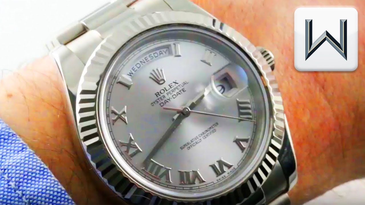 Rolex Day Date II 41mm White Gold  218239 Oyster Perpetual Luxury Watch Review