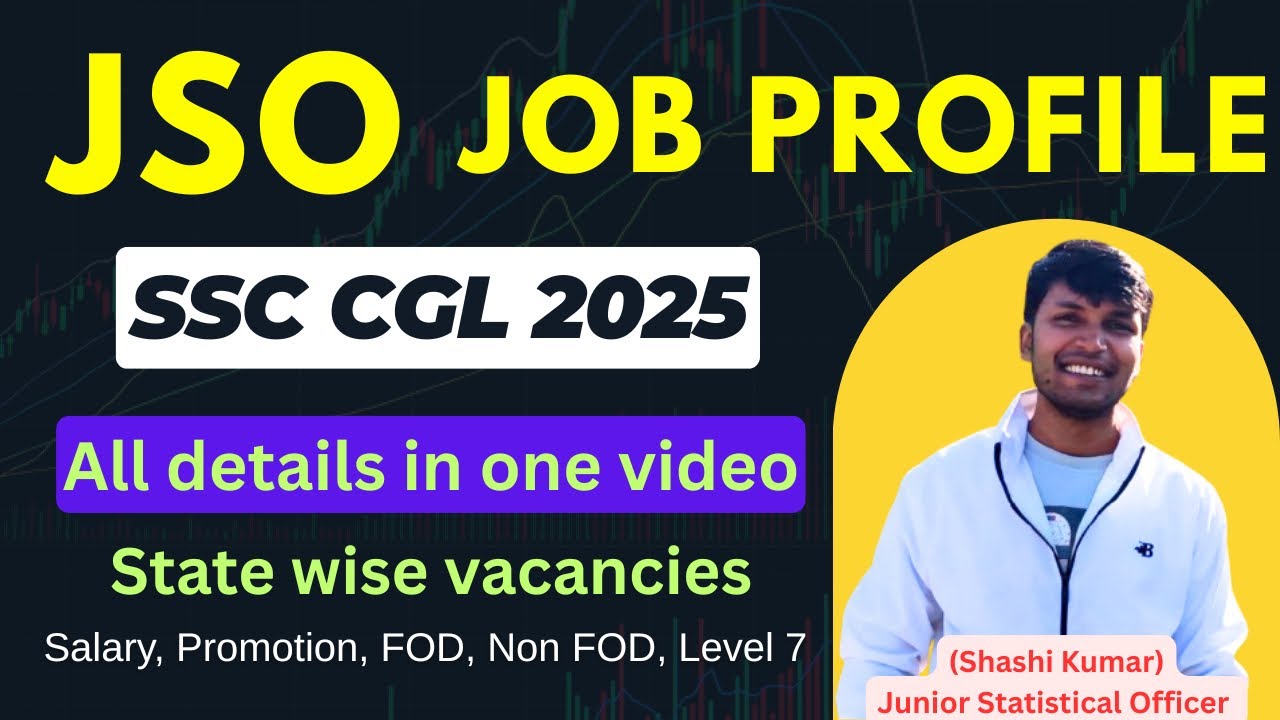 JSO Job Profile | SSC CGL 2025 | Junior Statistical Officer 