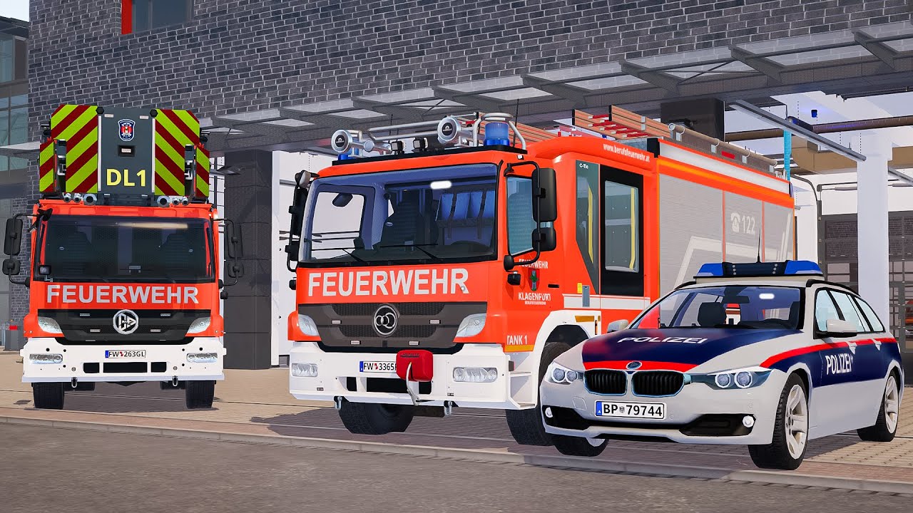 Emergency Call 112 – Klagenfurt Police & Multiple Firefighters Responding | Emergency Ultra 4K