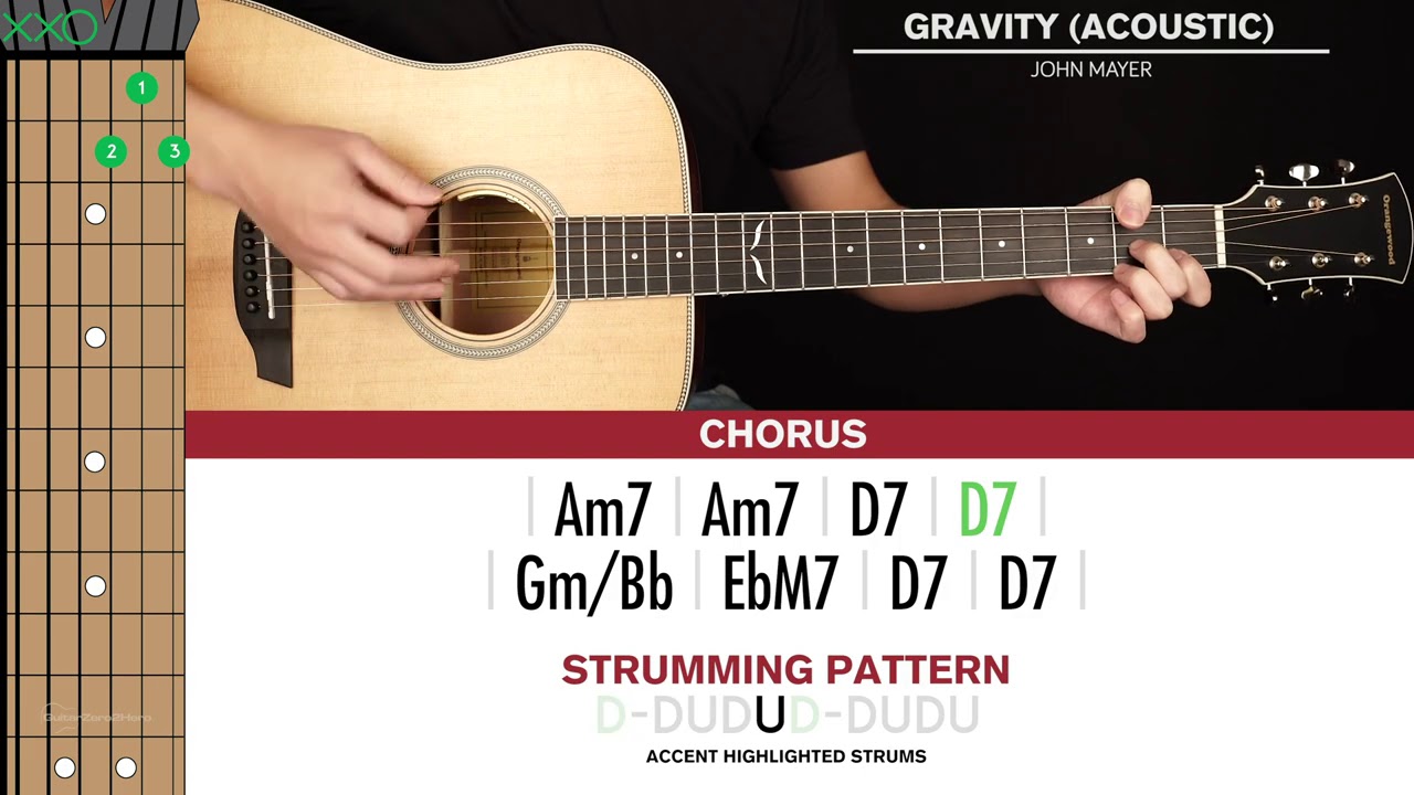 Gravity Acoustic Guitar Cover John Mayer 🎸|Tabs + Chords|