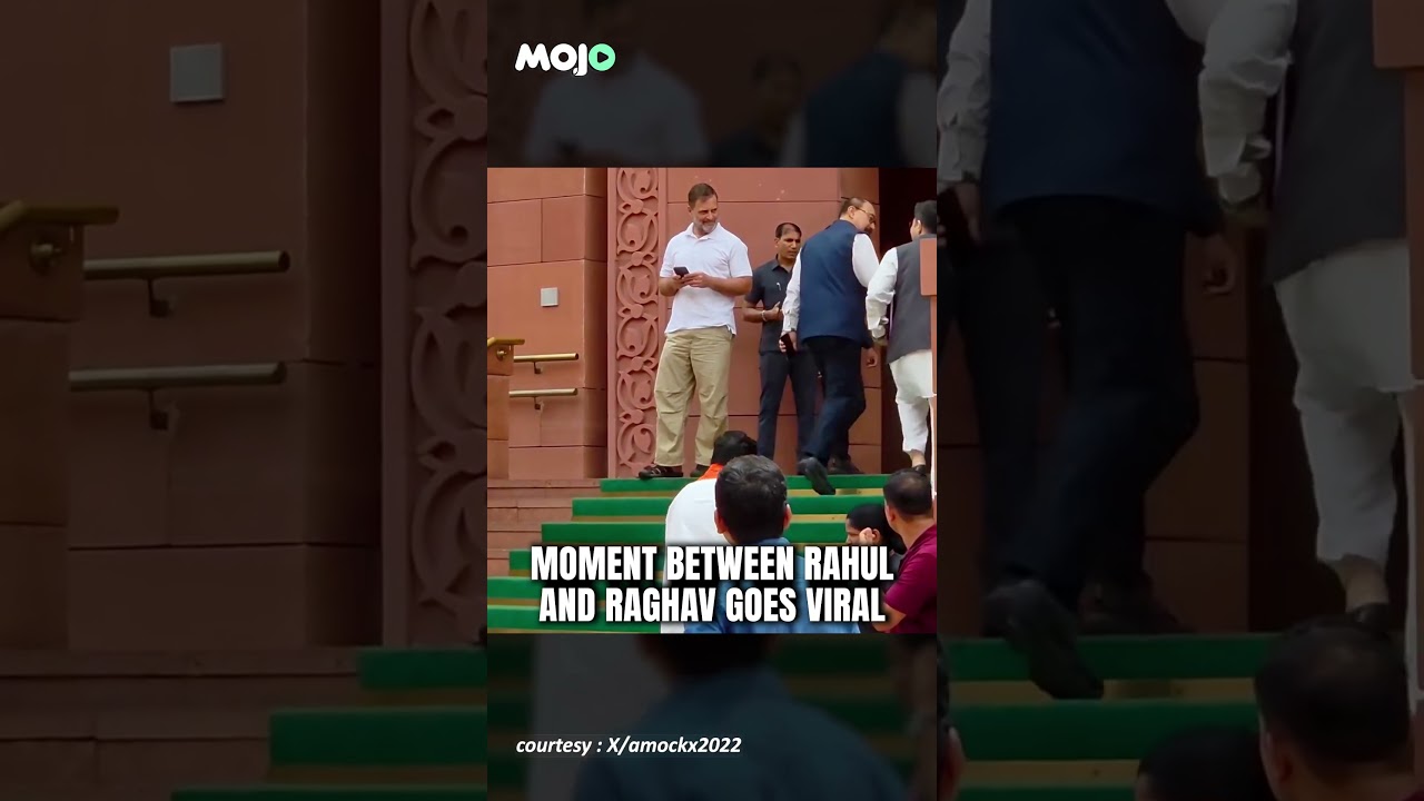 Rahul Gandhi & Raghav Chadha's PARLIAMENT MOMENT GOES VIRAL #shorts
