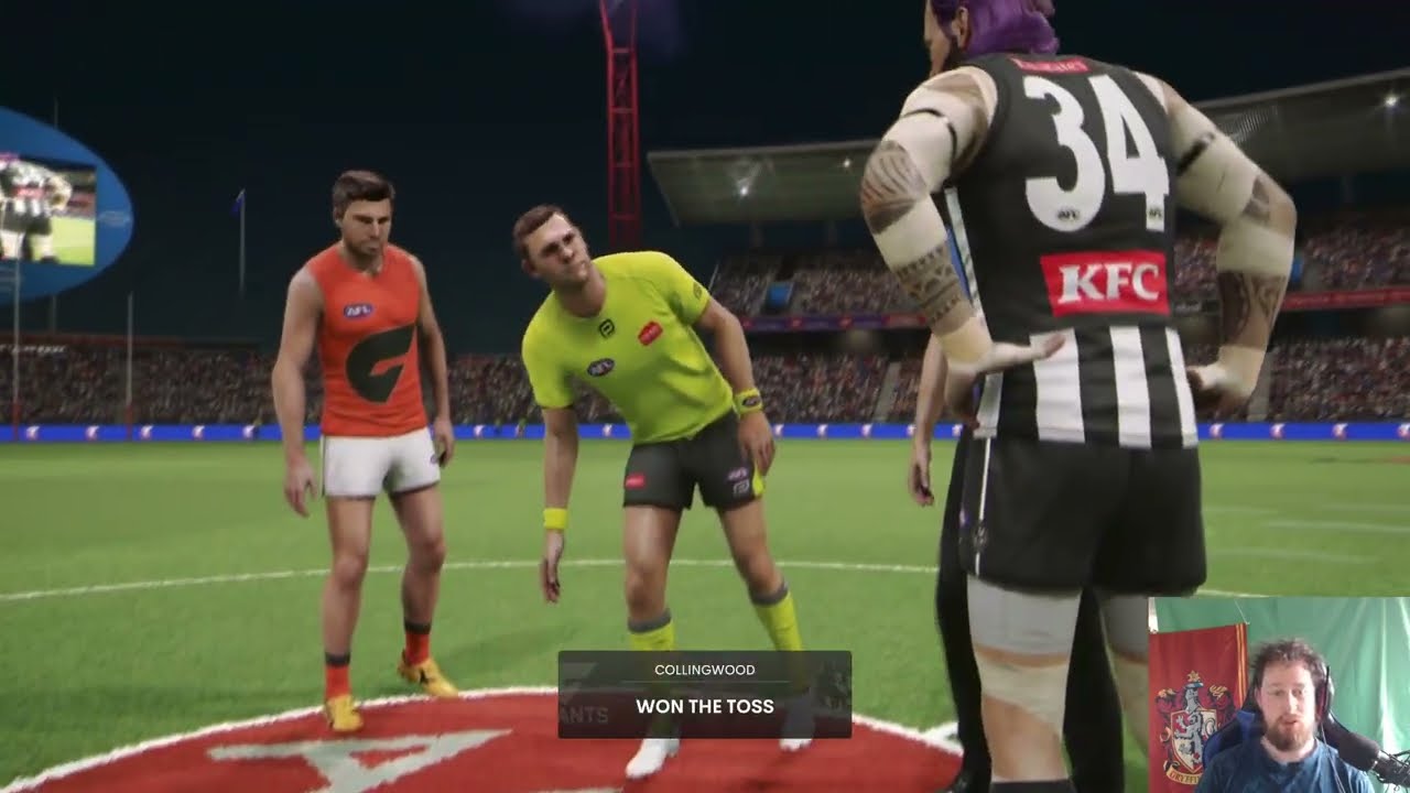 AFL26 MANAGEMENT CAREER 2 OPENING ROUND COLLINGWOOD VS GIANTS