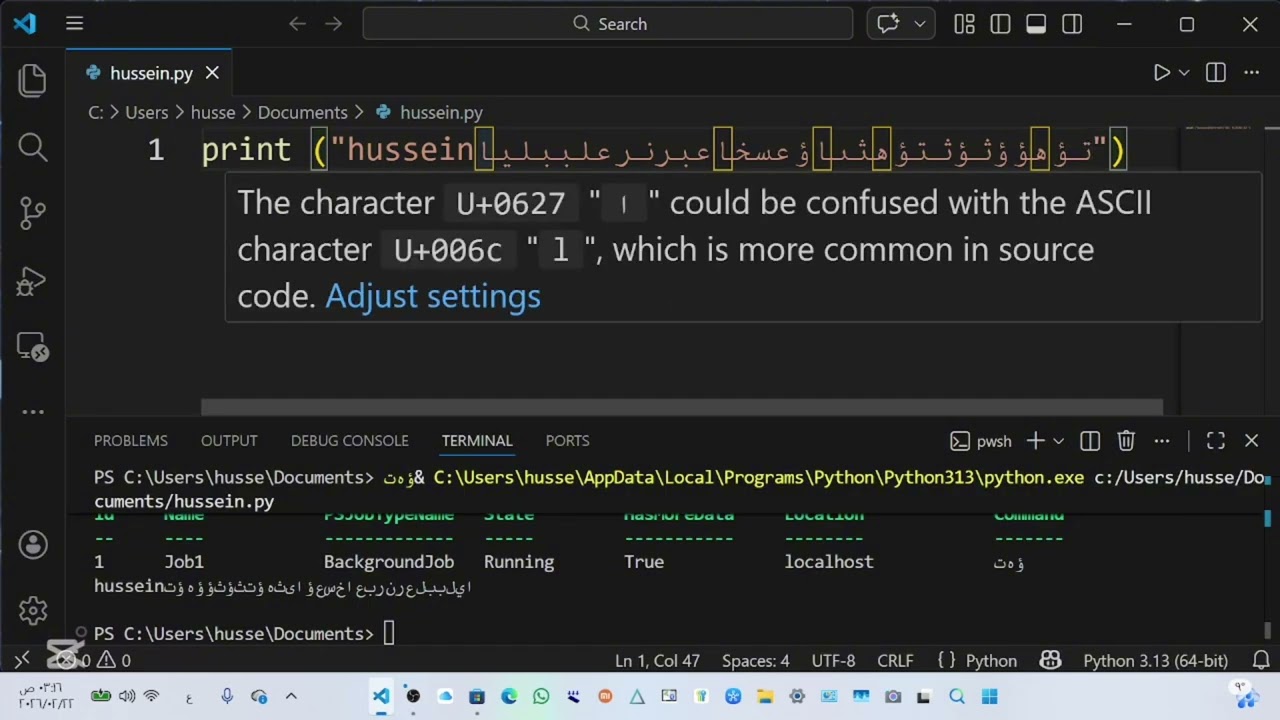 أساسيات لغة  python