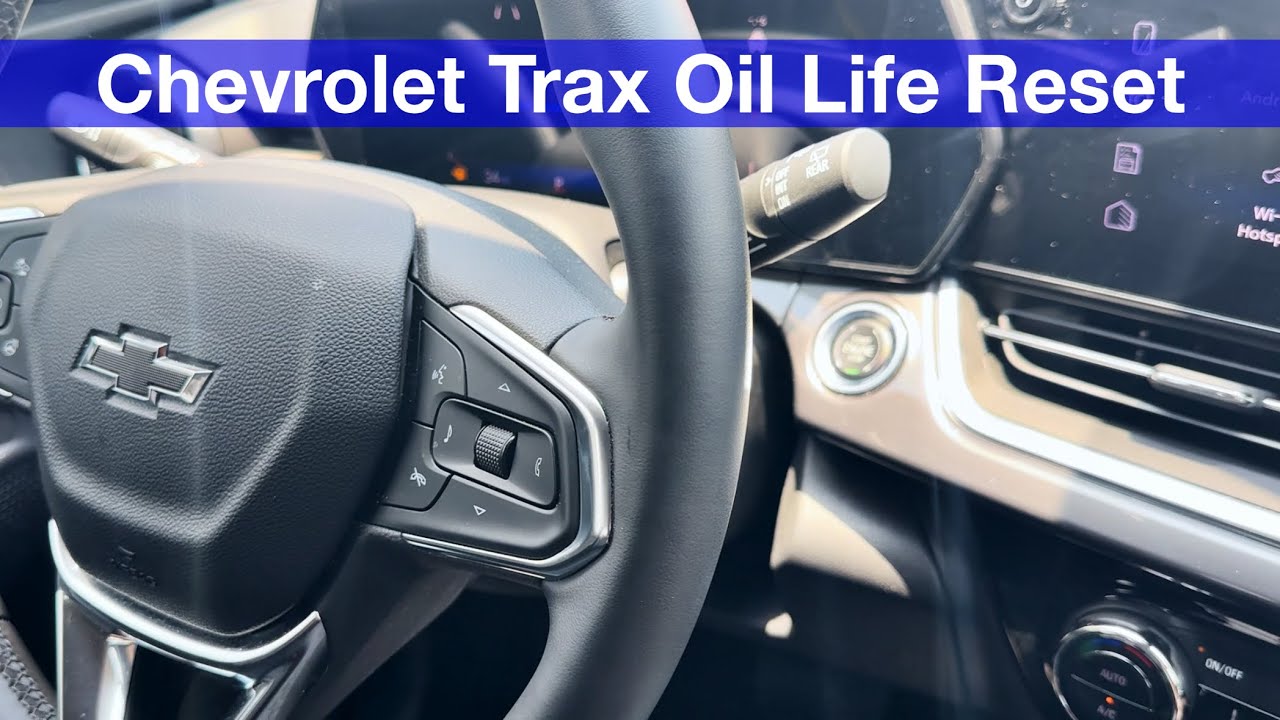 2024 - 2025 Chevrolet Trax Reset oil life