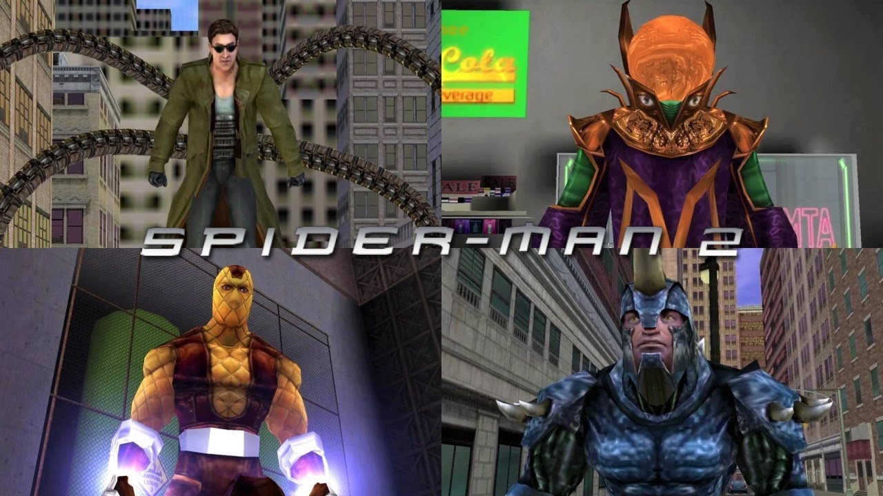 Spider-Man 2 (2004) All Boss Fights & Ending