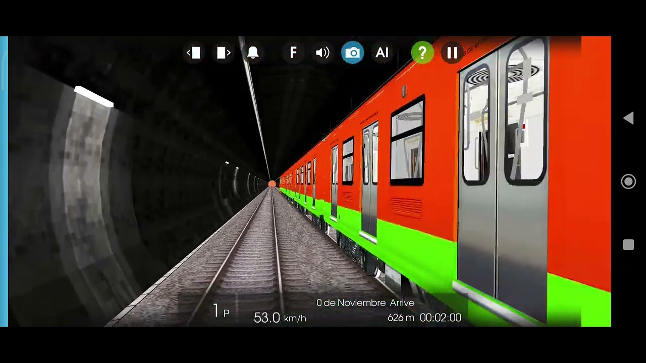 recorrido de Mixcoac a Zapata línea 12 sonidos realistas