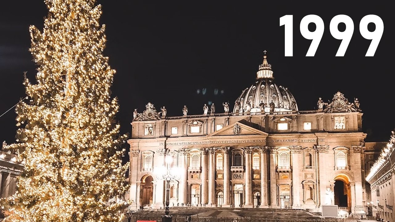 Blessed Pope John Paul II Celebrates Christmas Mass at Midnight - Dec. 25 1999 - Vatican