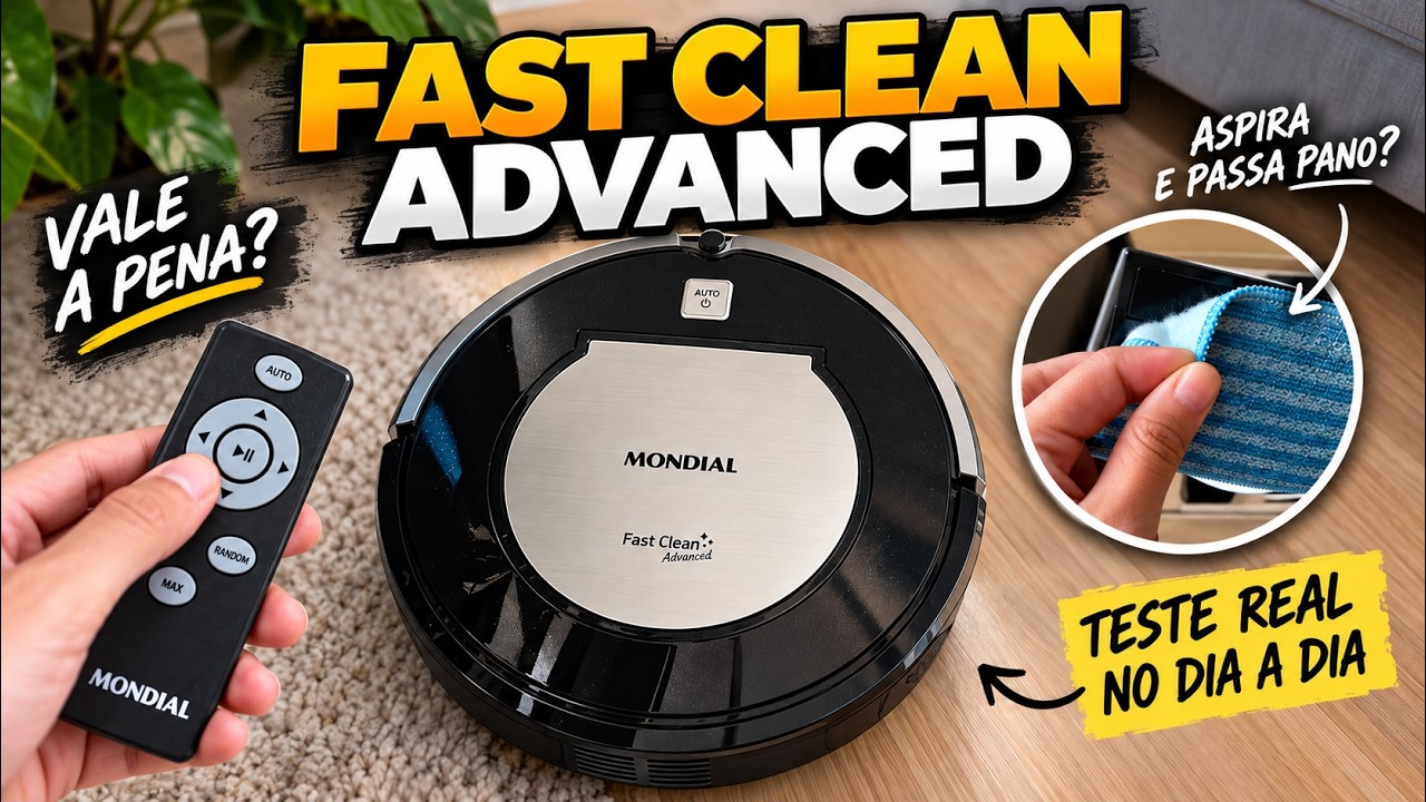 TESTAMOS o Robô Aspirador Mondial FAST CLEAN ADVANCED! Aspira e passa pano: VALE A PENA ter um?