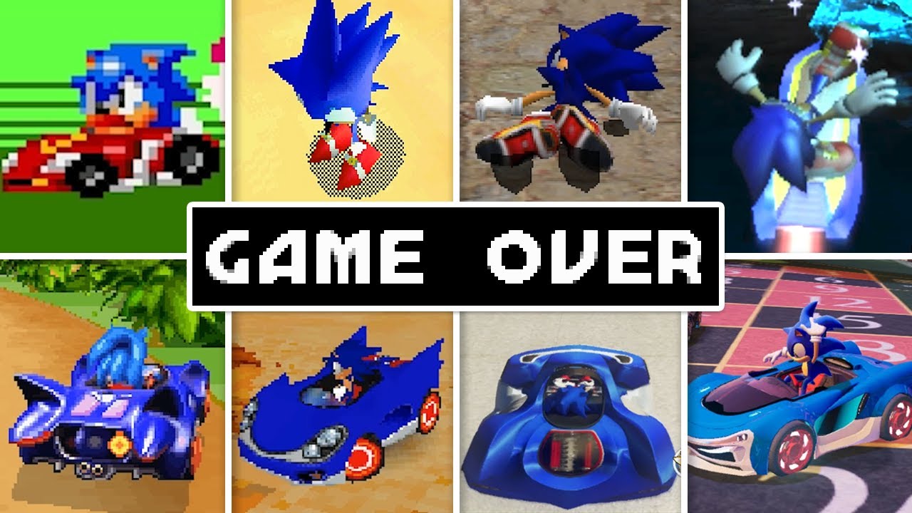 Эволюция игр Sonic Racing: анимации смерти и экраны окончания игры (1994–2025)