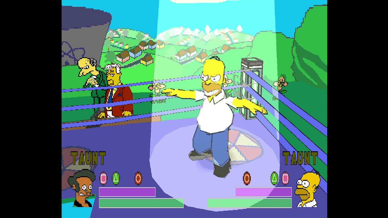 The Simpsons Wrestling - Defender Circuit #3 with Apu