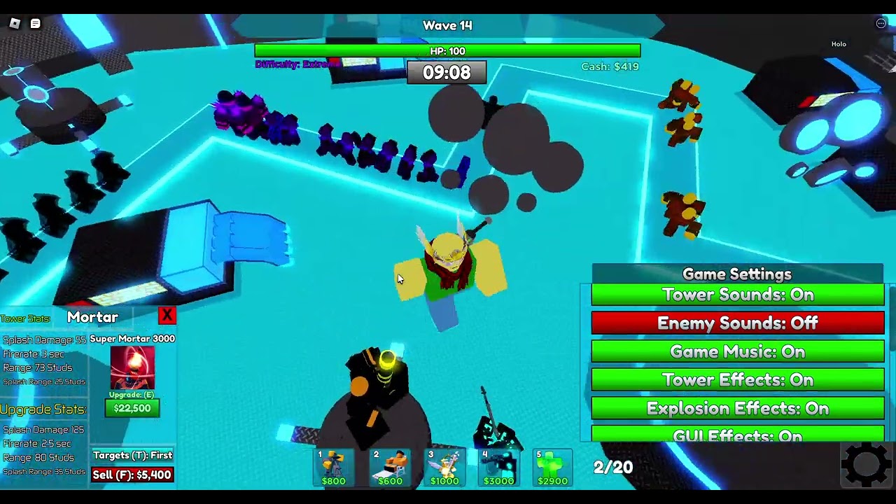 Base Defence Overhaul | Solo Extreme Mode Finally beaten | Roblox