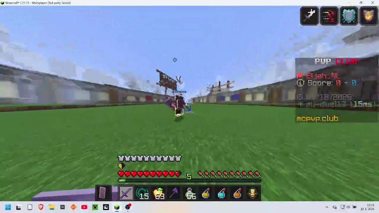 Live at Mcpvp.club (Mace and Crystal training)