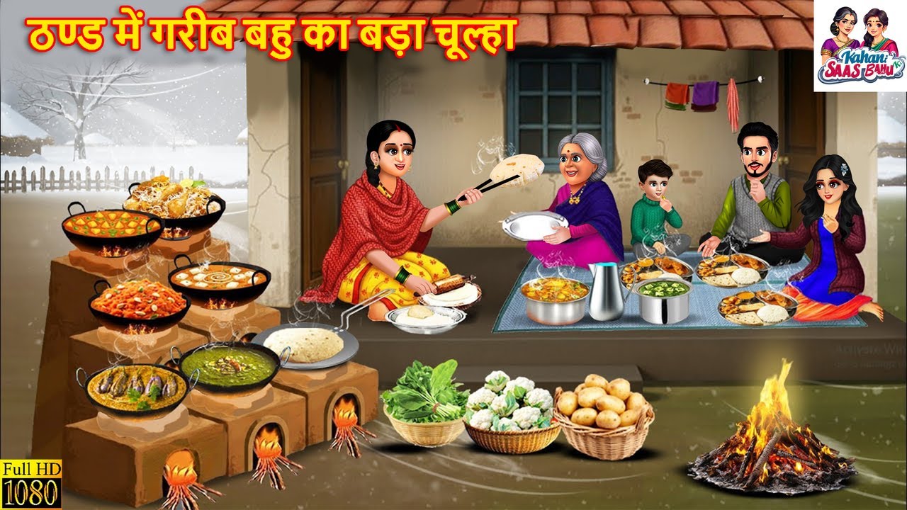 ठण्ड में गरीब बहु का बड़ा चूल्हा | Bahu Ka Bada Chulha | Hindi Story | Hindi Kahani | Moral Stories