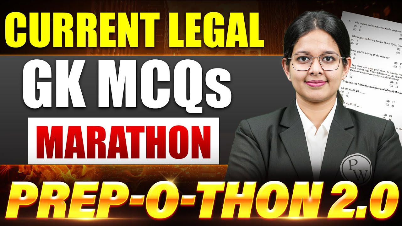 CLAT 2026: Current Legal GK MCQ Marathon 🚨 Last-Minute Must Watch! | Prep-O-Thon 2.0