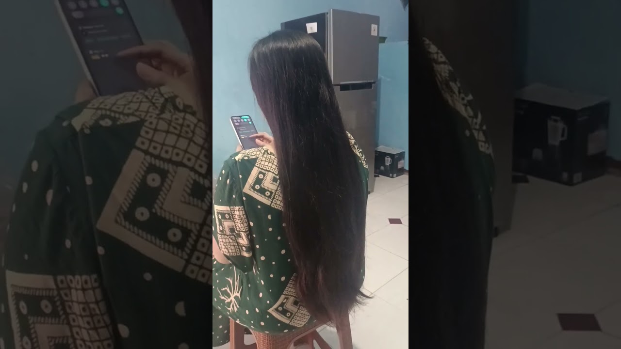 Hairplay rambut mbak bee sebelum di potong bondol 