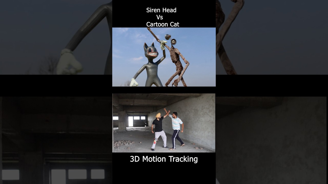 Giant Siren Head Vs Cartoon Cat Motion Capture 