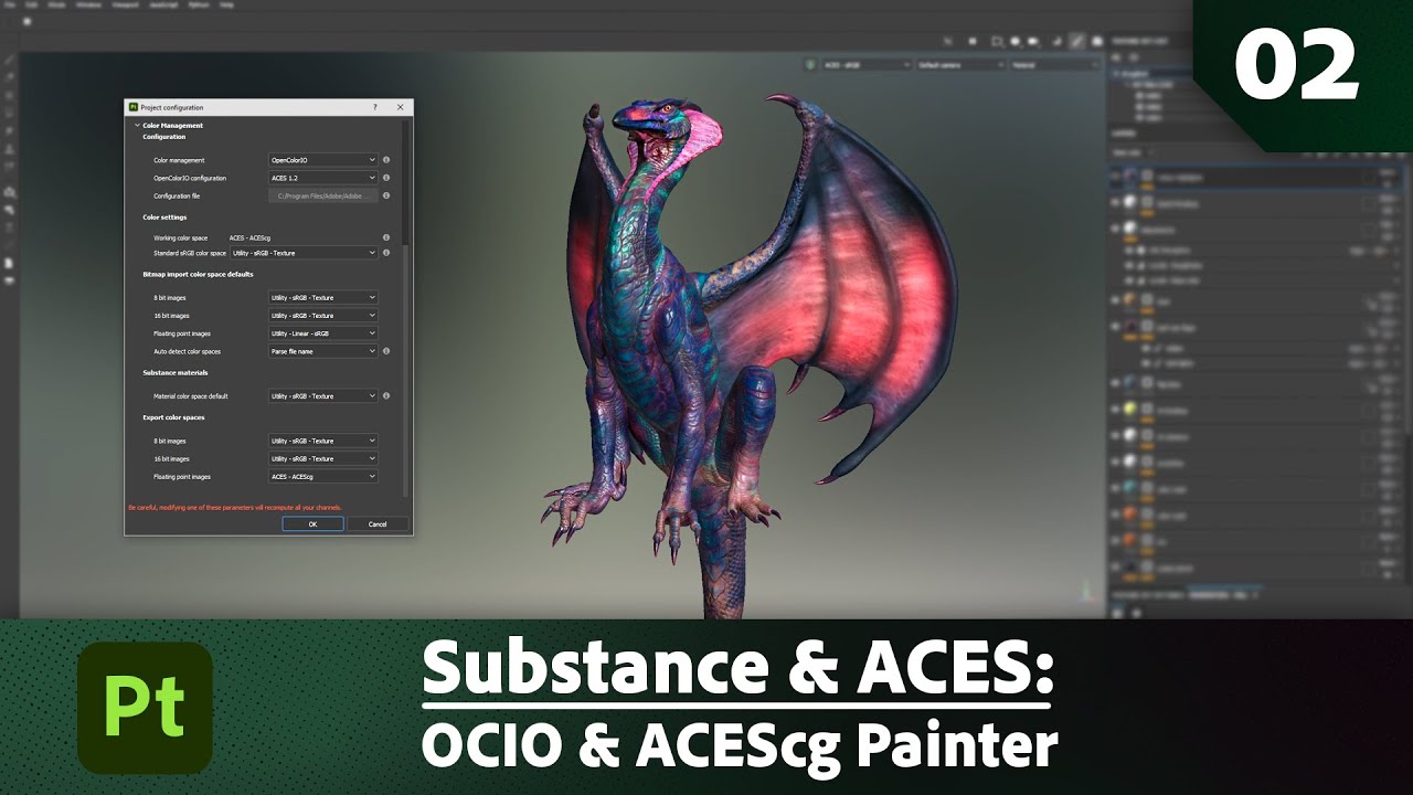 Substance 3D Painter & ACES - 02 - OCIO & ACEScg in Painter