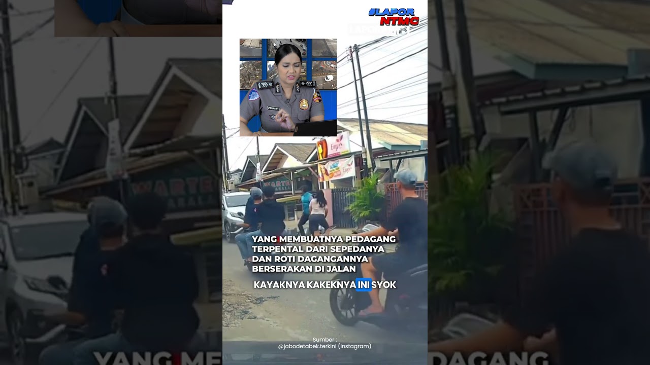 JALAN UDAH DI PINGGIR TAPI TETEP AJA DITABRAK MOBIL... #kecelakaan #pengendaramobil #LaporNTMC