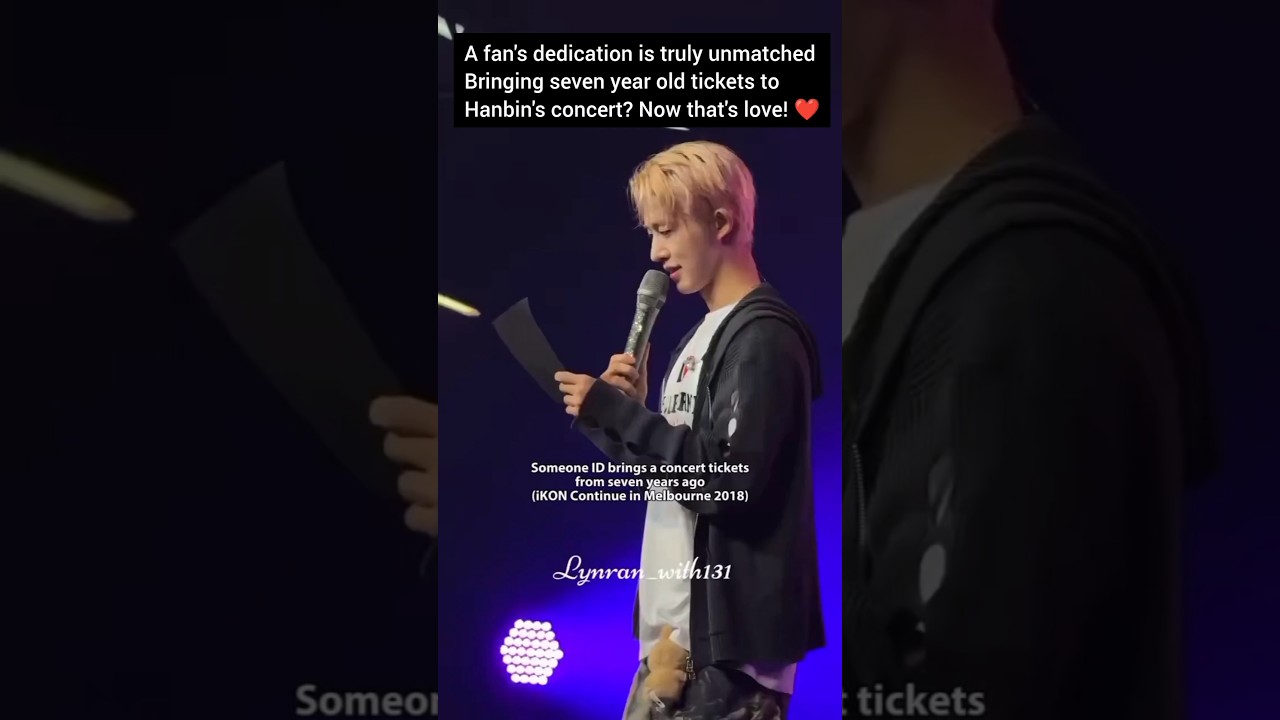 fan brings seven years ago concert ticket for hanbin 🥰 #hanbin #bi #id #kimhanbin #kpop #shortvideo