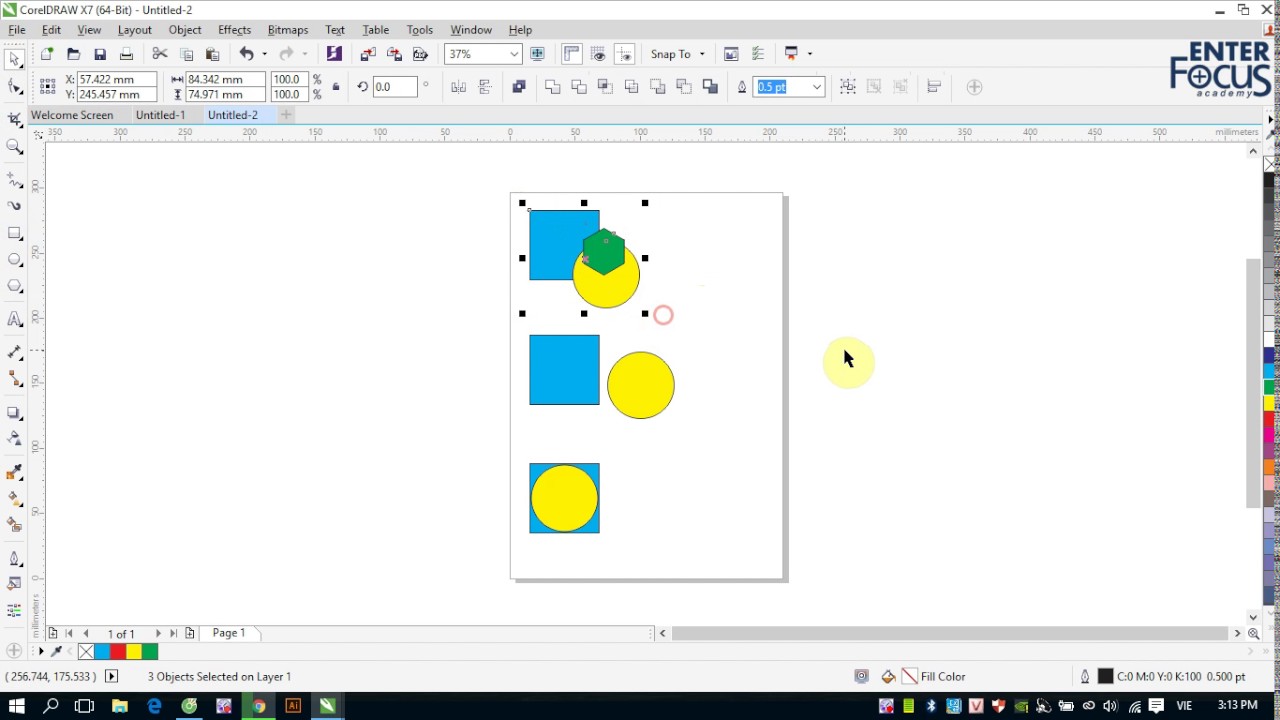 Học Corel DRAW: Cắt ghép các đối tượng trong CorelDRAW với lệnh Shaping