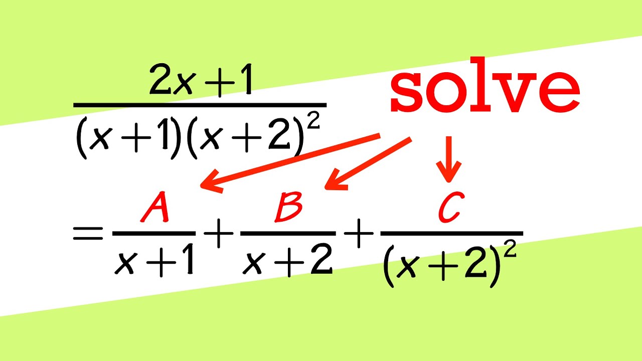 how to solve partial fractions