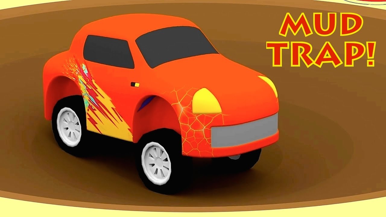 MUD TRAP!!  - Cartoon Cars - Cartoons for Kids!