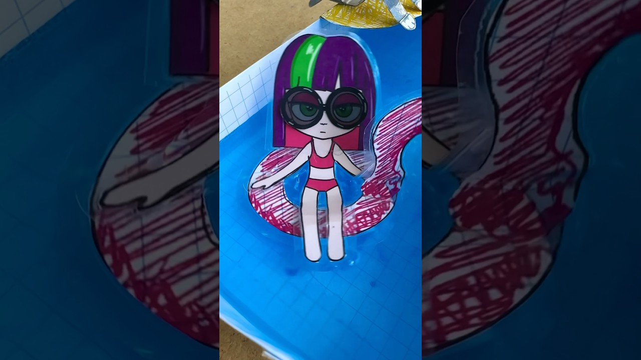 Мини-бассейн из тетради 💦 Больше идей на нашем канале #moducknet 🤗 #модакнет ❤️