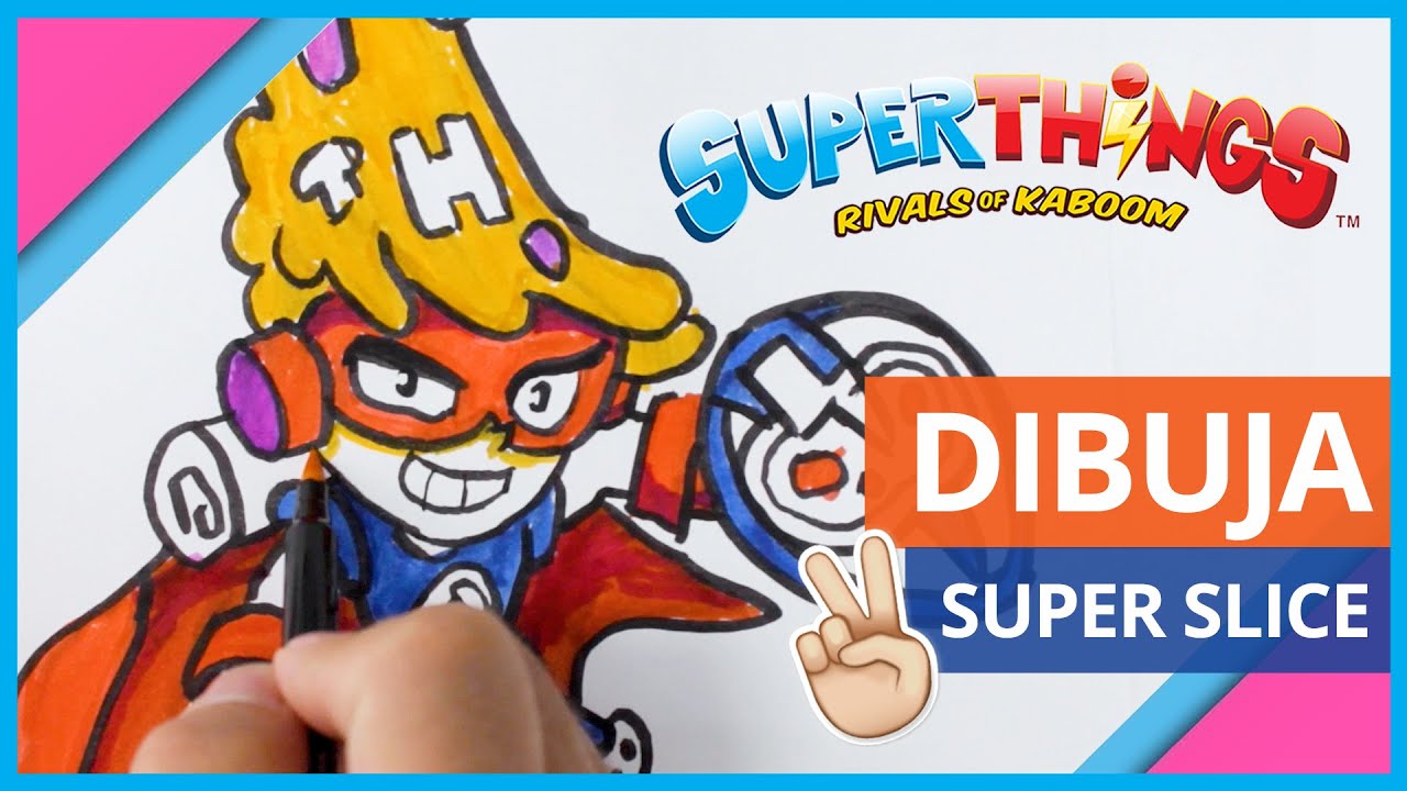 DIBUJA y COLOREA SUPERTHINGS 🍕 Nuevos Superzings KAZOOM KIDS Super Slice