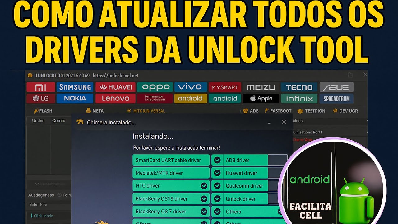 Como instalar e atualizar todos os drivers da unlock tool