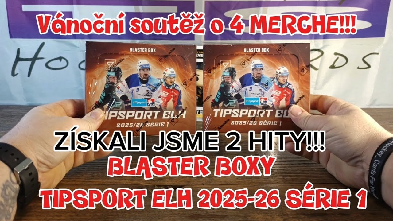 Novinka!Dnes si otevřeme 2xBB  TIPSPORT ELH 2025-26 SÉRIE 1..ZÍSKALI JSME 2 HITY! SOUTĚŽ o 4 MERCHE💪