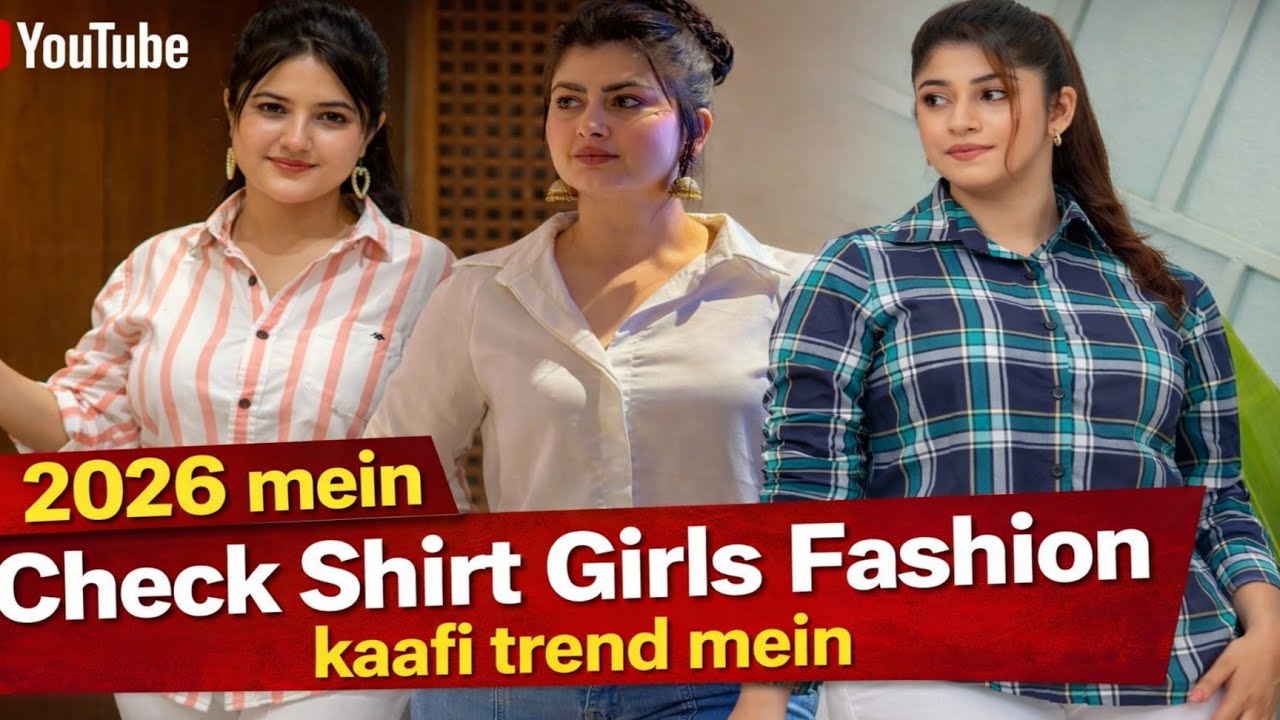 2026 mein check shirt girls fashion kaafi trend mein hai 👧🏻✨ Stylish#CheckShirtGirls #GirlsFashion
