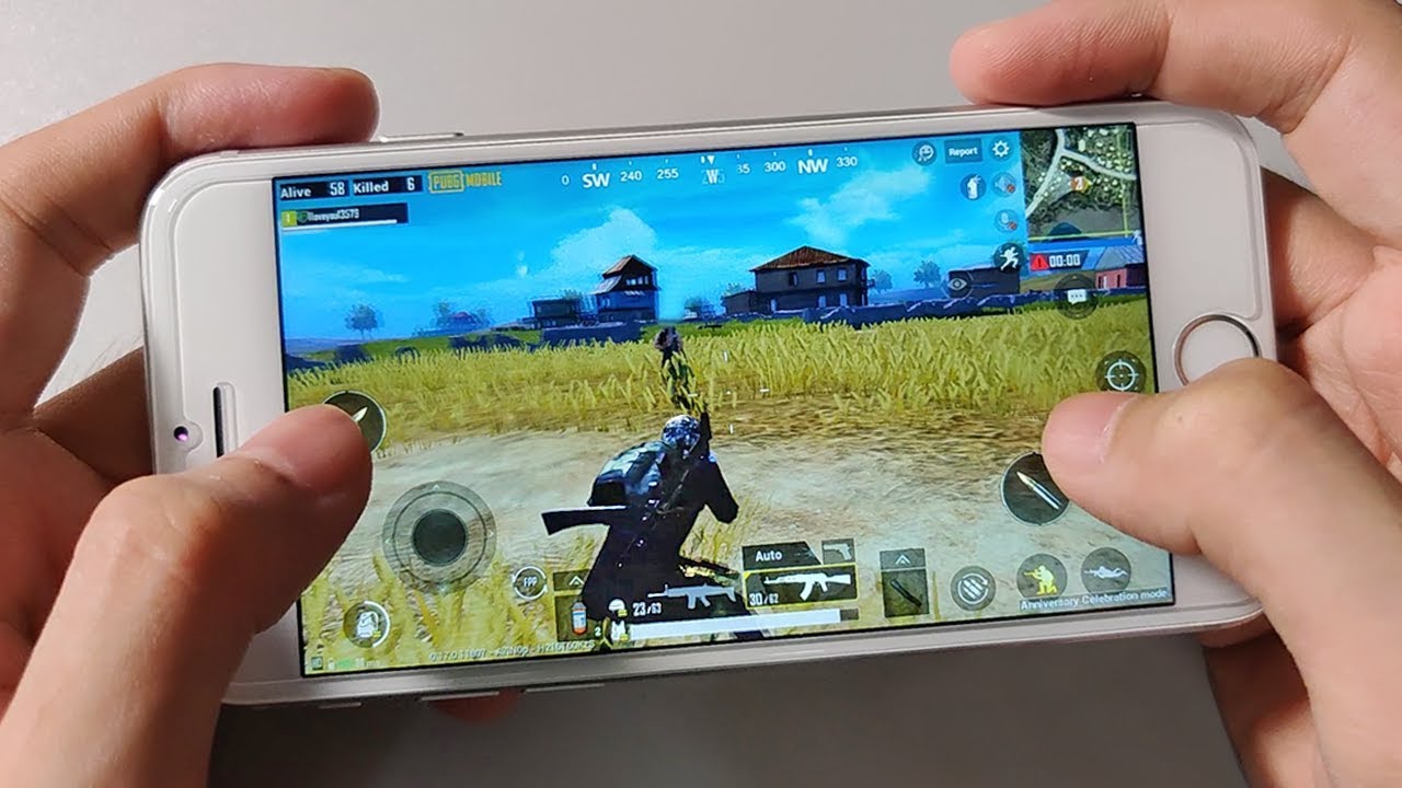iPhone 6s - PUBG Mobile 2 Fingers Handcam - Gameplay #1