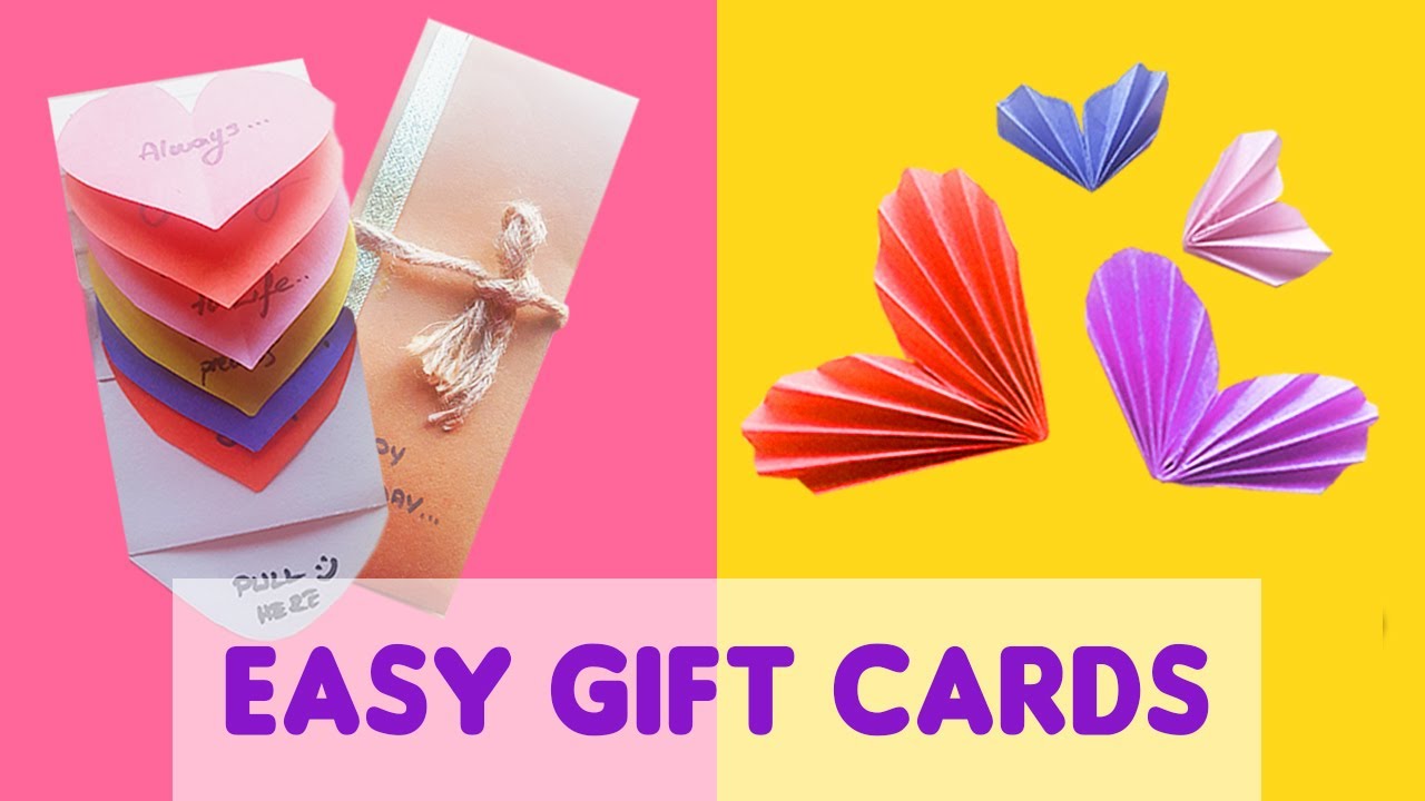 Lovely Cards You Can Make Yourself - 3D Gift Card - Easy Paper Gift Card