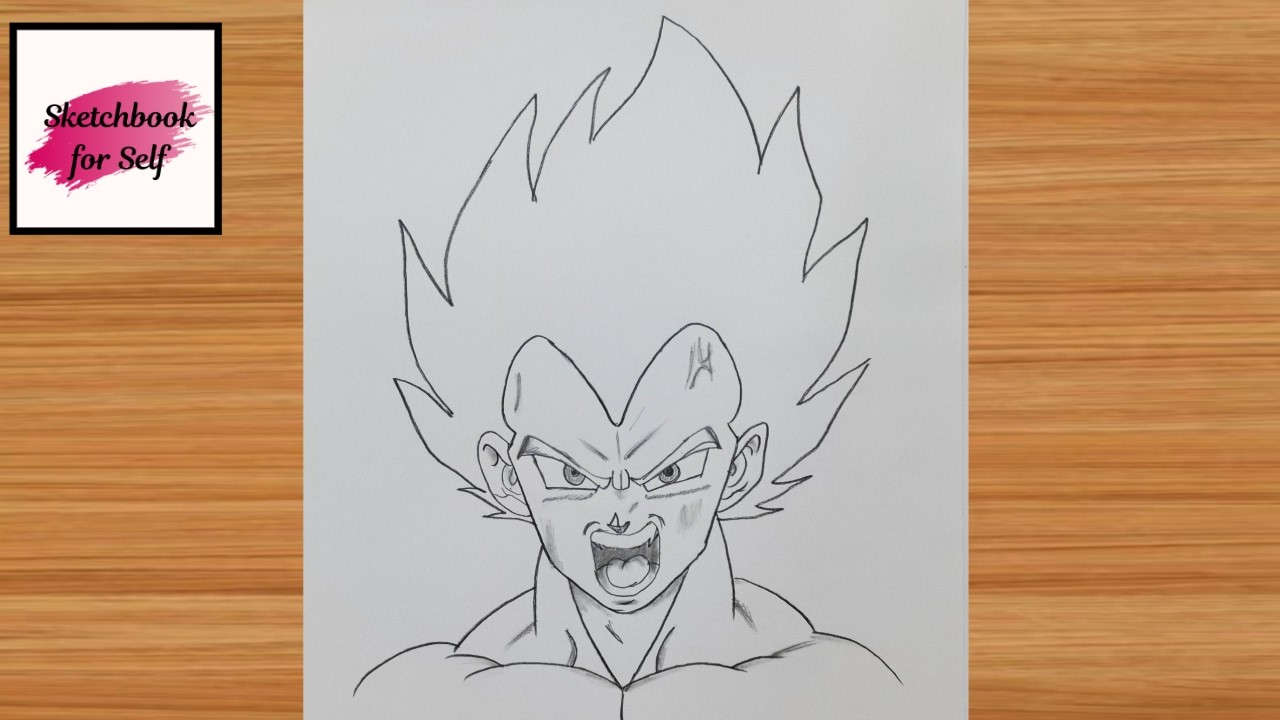How to Draw Vegeta Easy 🔥 | Dragon Ball Z Anime Drawing