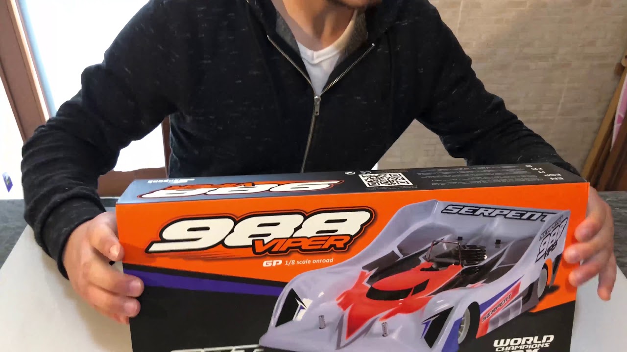 [4K] RC Modellismo Caserta - Unboxing rc car Serpent 988 Viper 1/8 scale on road