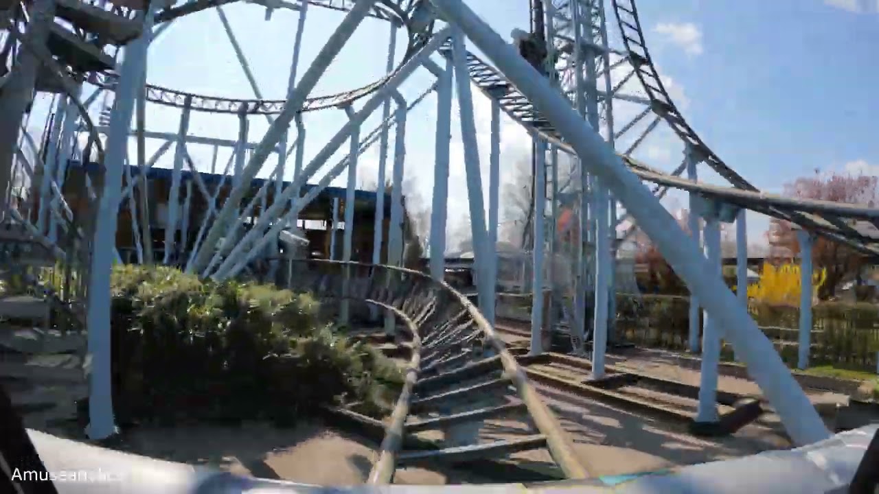 Typhoon 4K Front Row On Ride POV | Bobbejaanland | Amuseaholics