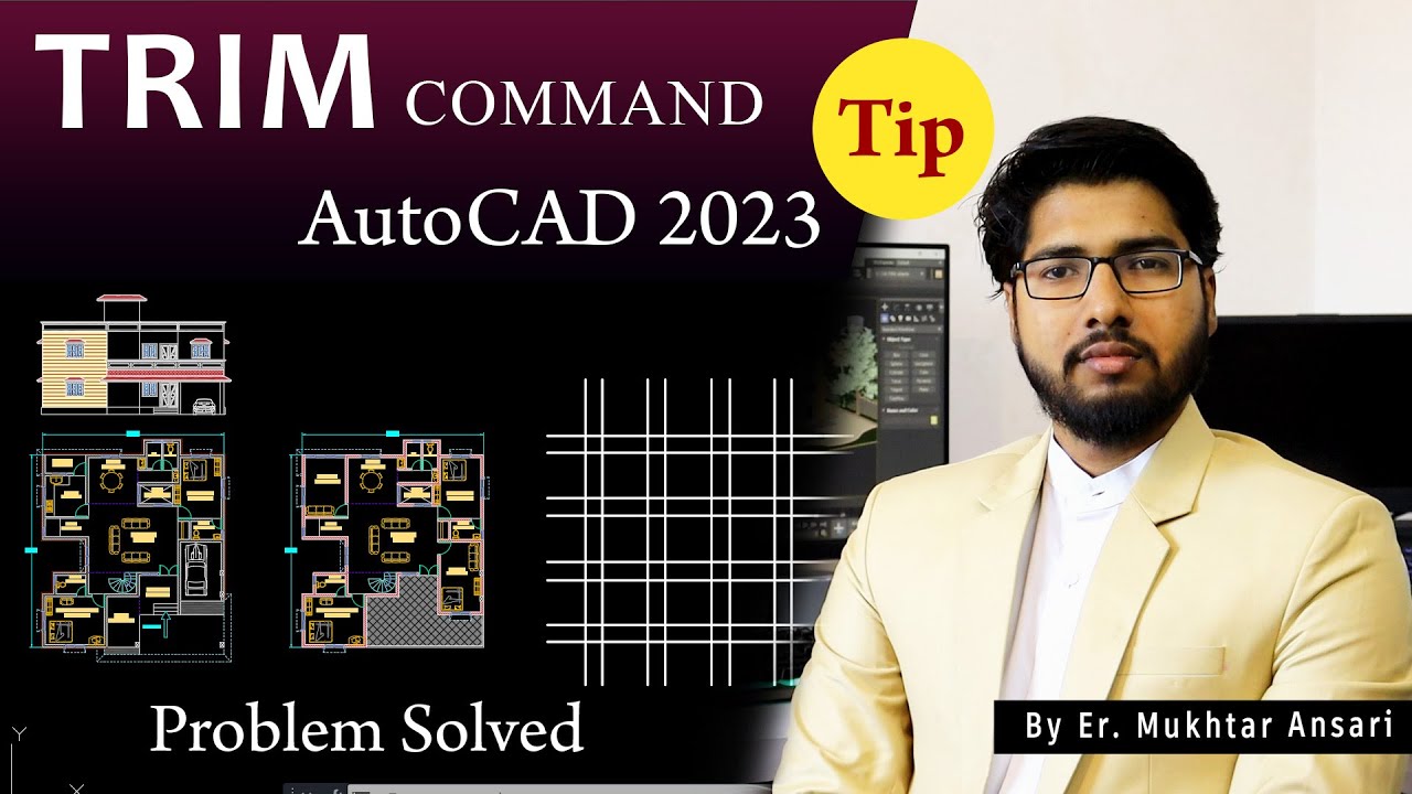 AutoCAD Trim Command Explained | Trim Problem Solved | AutoCAD 2023
