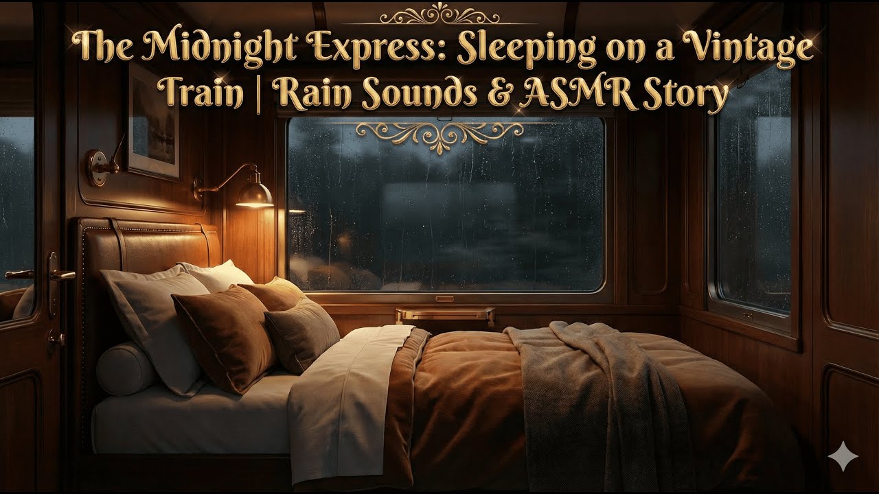 The Midnight Express: Sleeping on a Vintage Train | Rain Sounds & ASMR Story