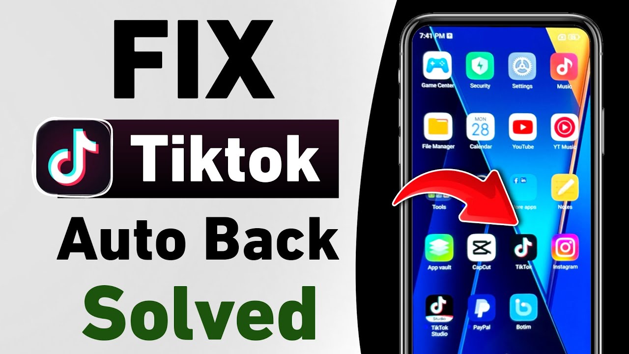 How To Fix Tiktok Closing Automatically | Tiktok Auto Back Problem