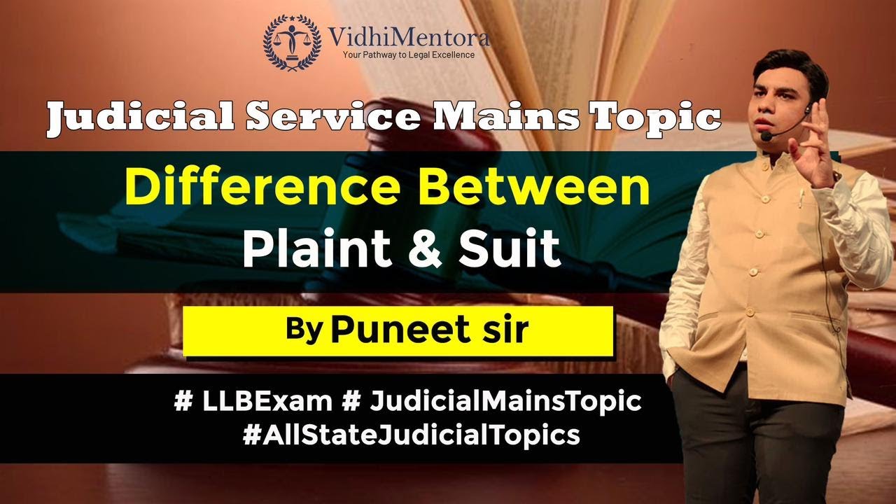 Difference between Plaint and Suit by  Puneet Sir