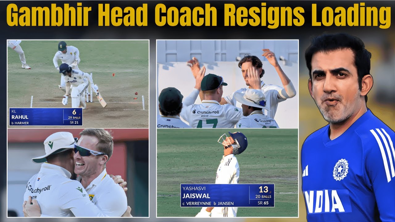 Ind vs SA 2nd Test. Ind 27/2. Will Gambhir Quit as Head Coach after Losing to SA?
